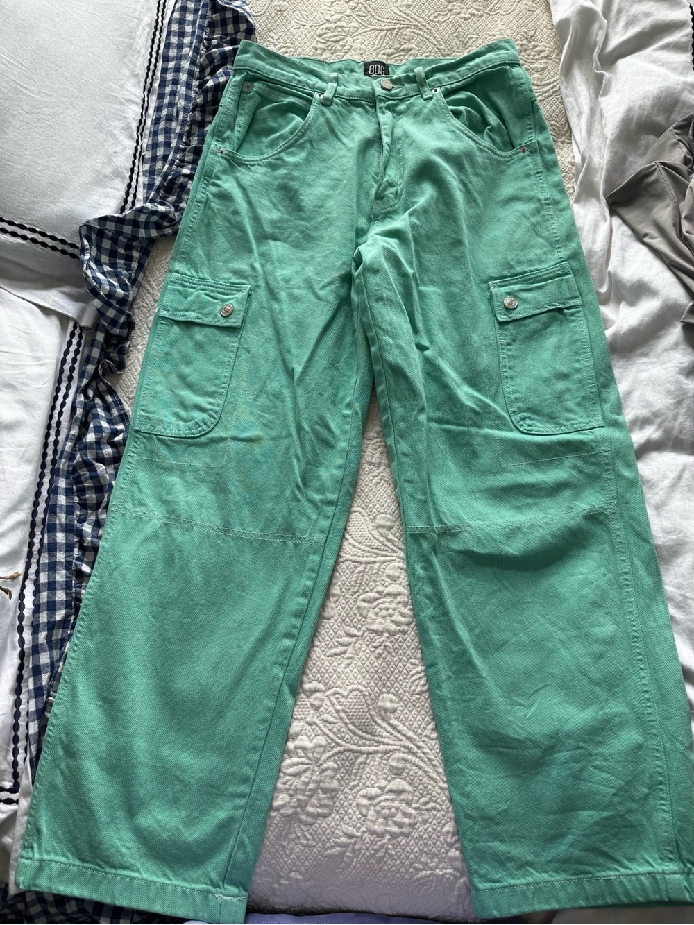 BDG GREEN CARGO JEANS
